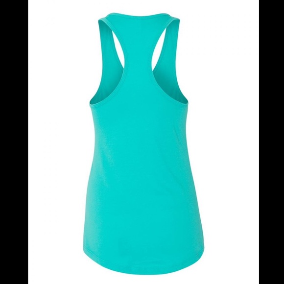 NWOT Tahiti Blue Racerback Tank Top - Picture 3 of 3